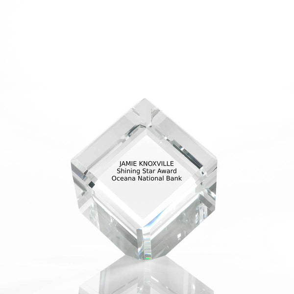 Limitless Collection: Crystal Logo Collection - Cube, customizable branded uncategorized, personalization template view