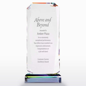 Crystal Faceted Vibrant Luminary Trophy - Large