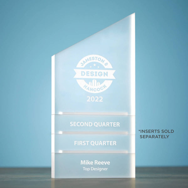 Peak Praise Frosted Acrylic Perpetual Trophy