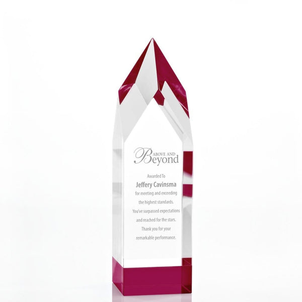 Red Crystal Accent Trophy - Tower