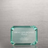Elegant Jade Glass Paperweight