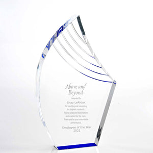Blue Reflection Acrylic Award - Peak