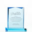 Sky Blue Acrylic Trophy - Beveled Rectangle