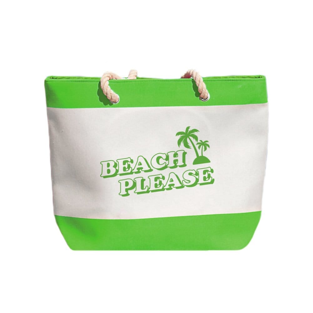 Nautical Beach Bag - Beach Please - Green – Baudville