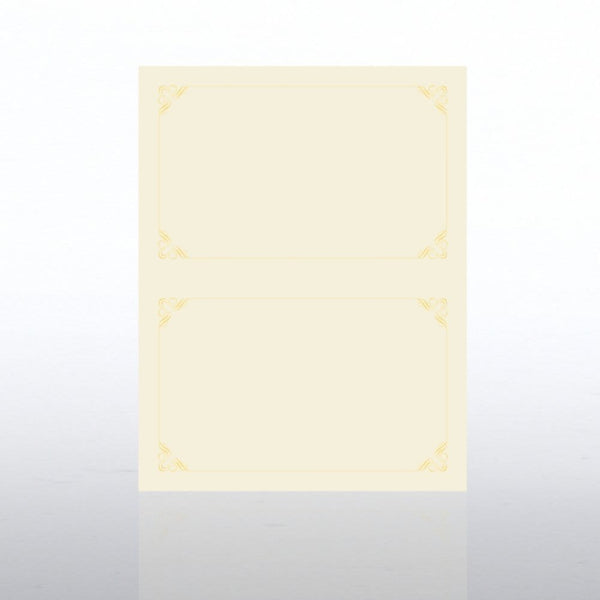 Foil Certificate Paper - Half-Size - Ornament - Cream