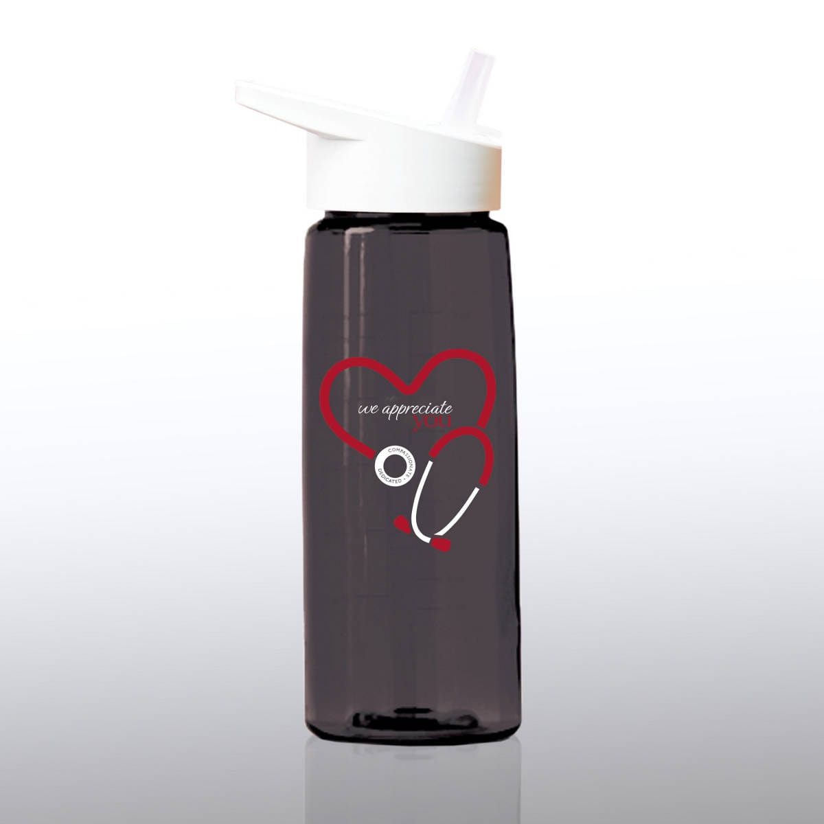 Healthy Vibes Water Bottle - We Appreciate You Stethoscope