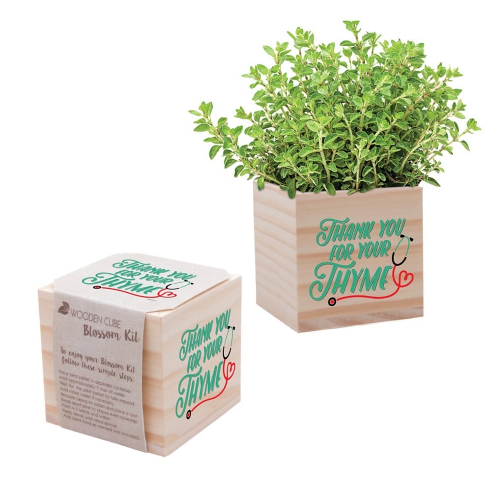 Nurse Appreciation Plant Cube - Thank You for Your Thyme