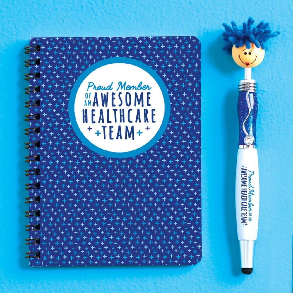 Goofy Gal Mop Topper Pen & Mini Notebook Set - Awesome Healthcare Team