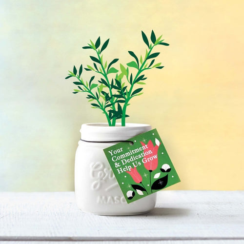 Petite Mason Jar Planter - Help Us Grow – Baudville