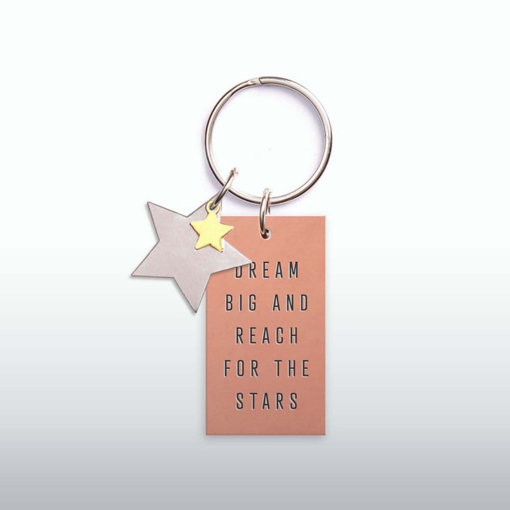 Charming Copper Keychain - Reach for the Stars
