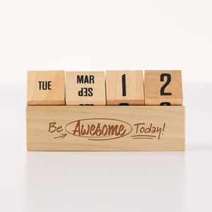 Today's The Day Perpetual Wooden Calendar