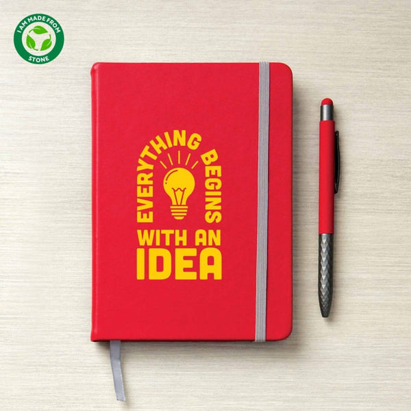Eco-Friendly Luxe Stone Paper Journal & Pen Set - Idea