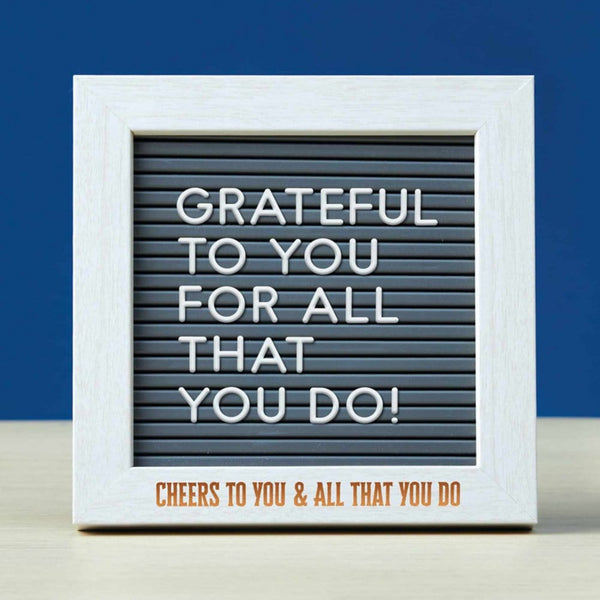 Inspirational Desktop Letter Board Set - Cheers to You & All That You Do!