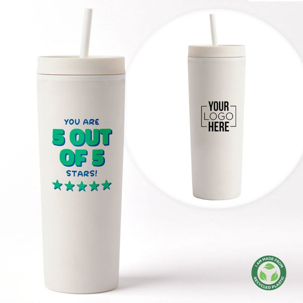 Custom: Sustainable Soft Touch Travel Tumbler - Five Stars