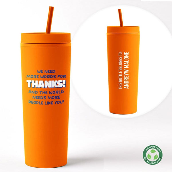 Custom: Sustainable Soft Touch Travel Tumbler - Thanks