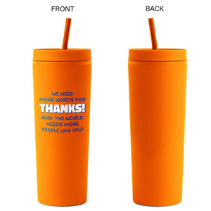Custom: Sustainable Soft Touch Travel Tumbler - Thanks