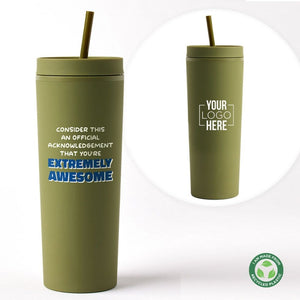 Custom: Sustainable Soft Touch Travel Tumbler - Awesome