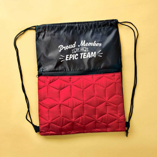Quilted Comfort Drawstring Bag- Epic