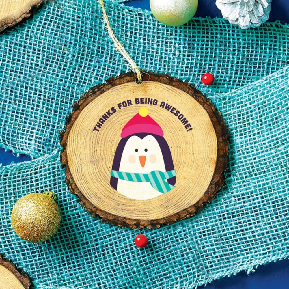 Charming Wood Slice Ornament - Thanks for Being Awesome