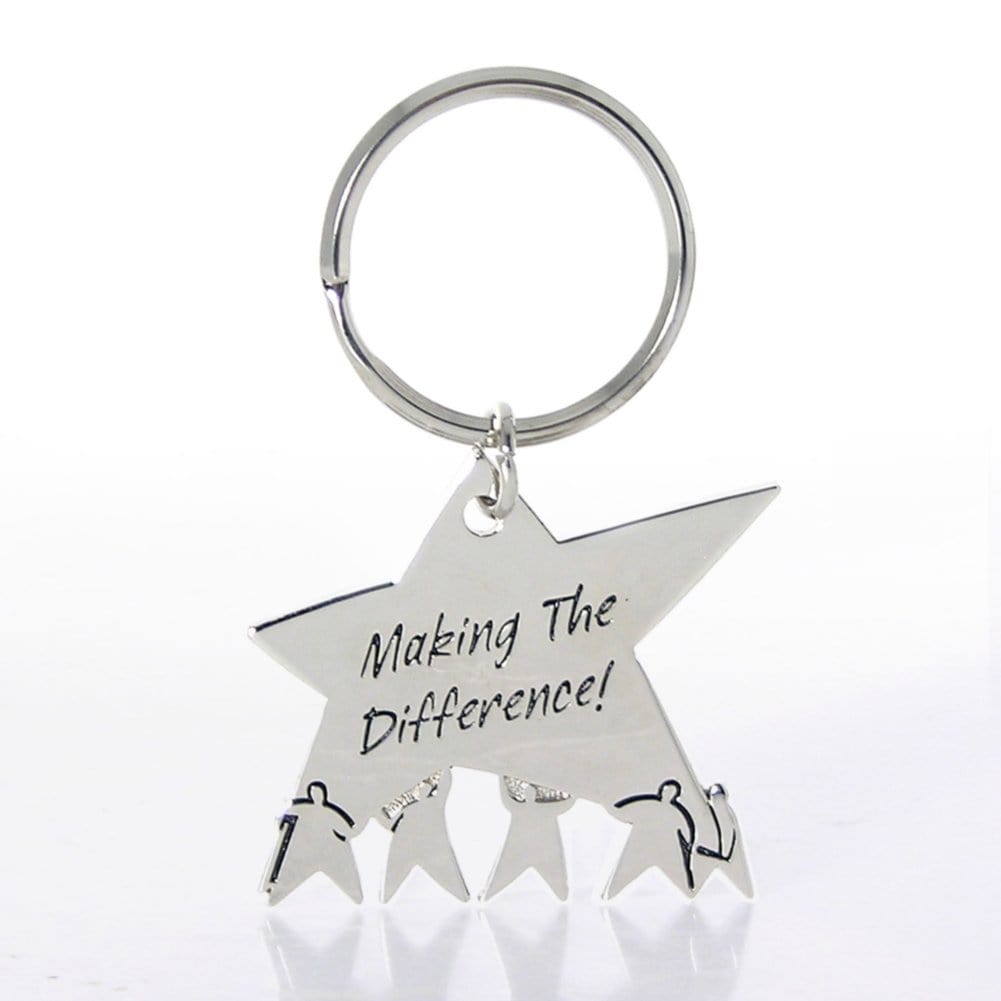 Nickel-Finish Key Chain - Team Star: Making the Difference