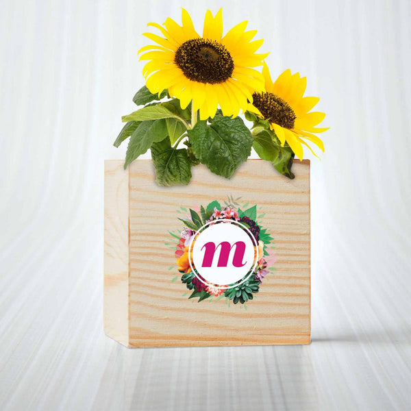 Custom: Appreciation Plant Cube - Sunflower