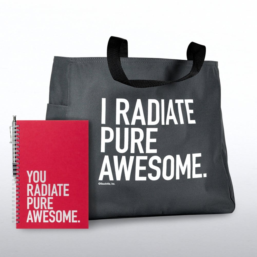 Journal, Pen & Tote Gift Set - You Radiate Pure Awesome